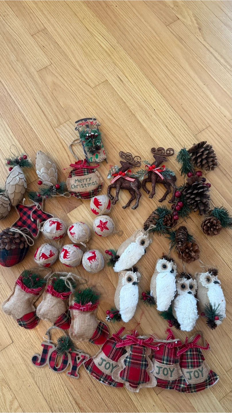 Rustic Christmas Ornament Set