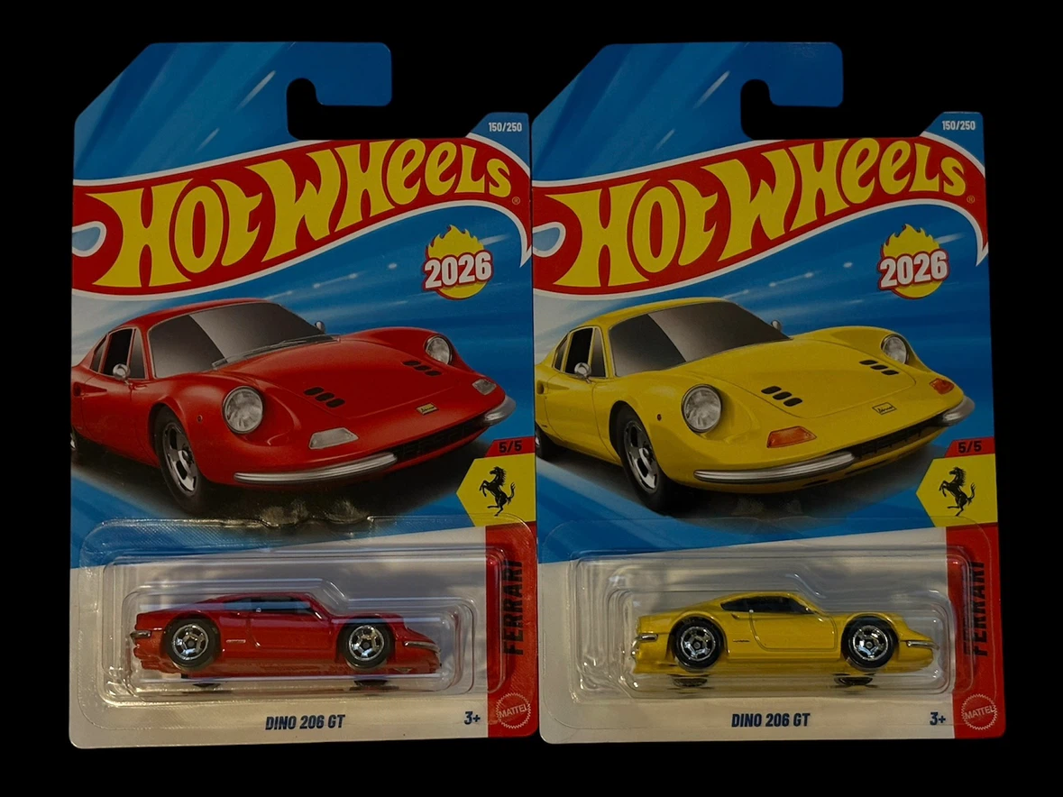 2 Hot Wheels Dino 206 GT