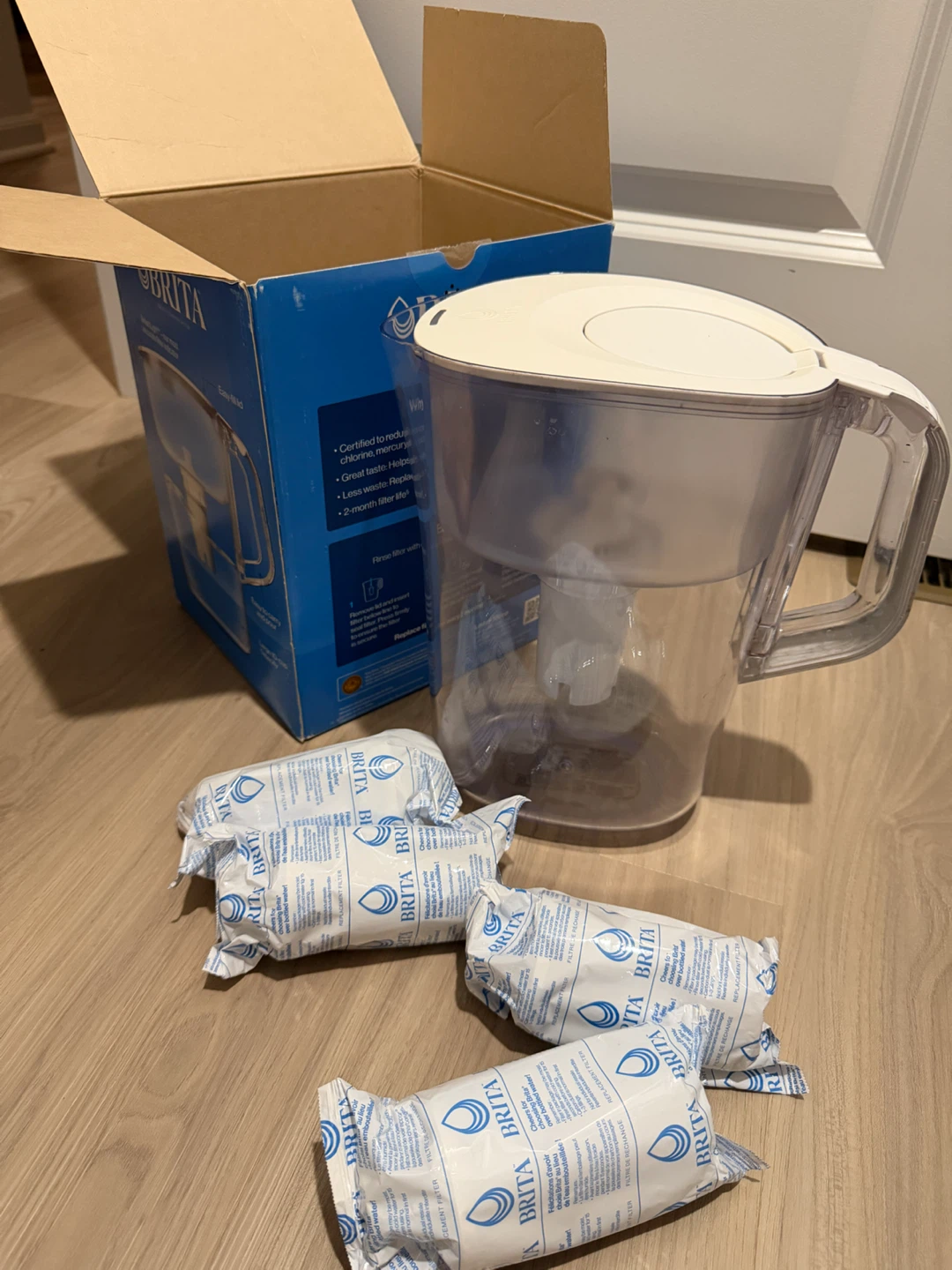 Brita Water Pitcher with 4 Replacement Filters