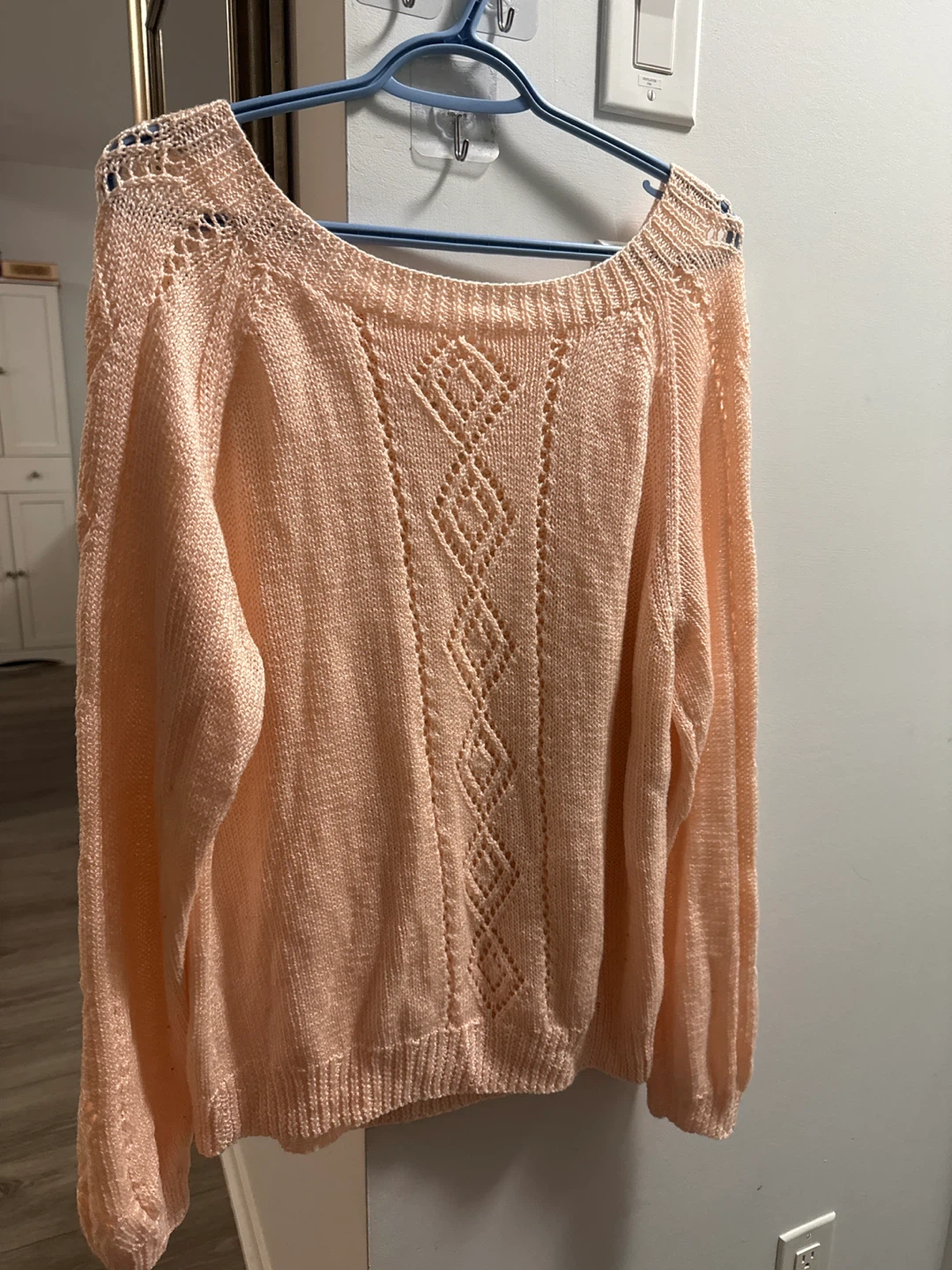 Peach Knit Long-Sleeve Sweater - photo 2