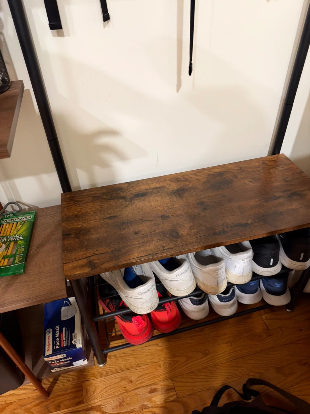 Industrial Hall Tree Coat and Shoe Rack