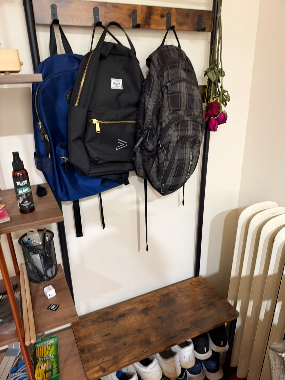 Industrial Hall Tree Coat and Shoe Rack - photo 2