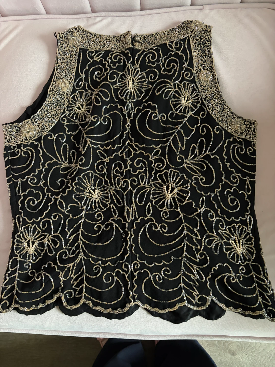 VMD New York Beaded Black Sleeveless Top - photo 2