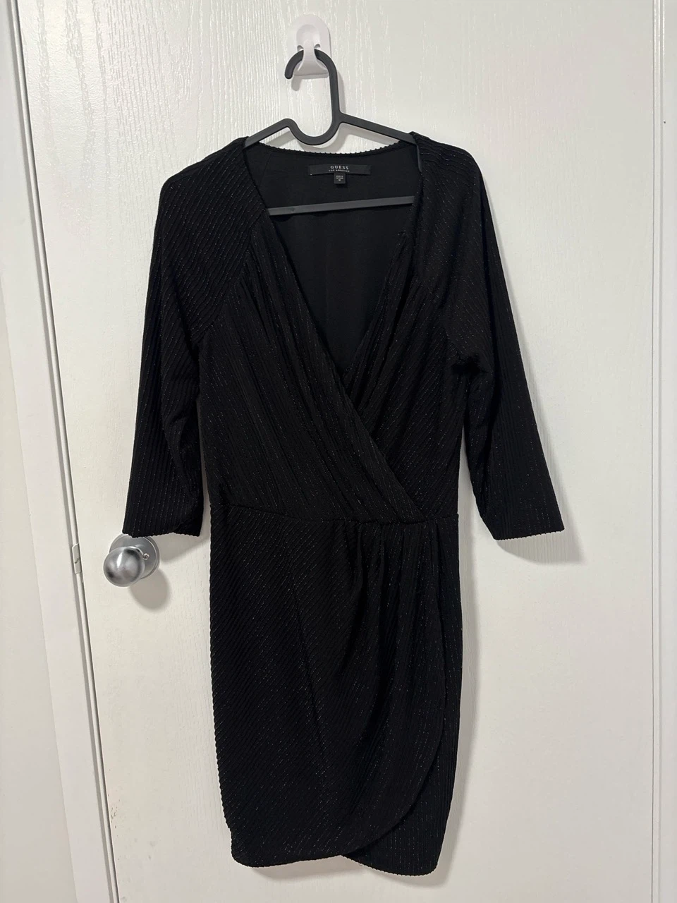 Guess Black Wrap Dress