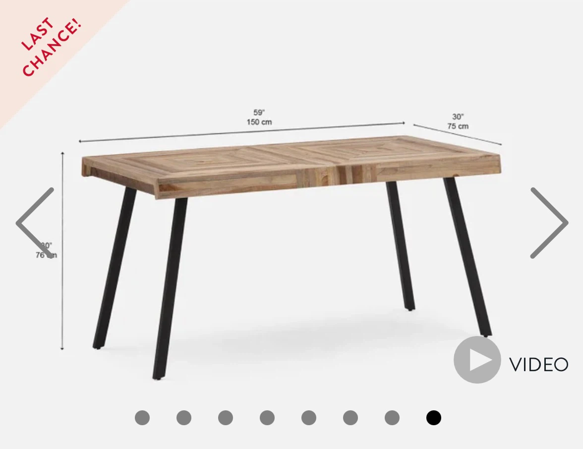Structube Zak Table & 4 Eiffel chairs - photo 3