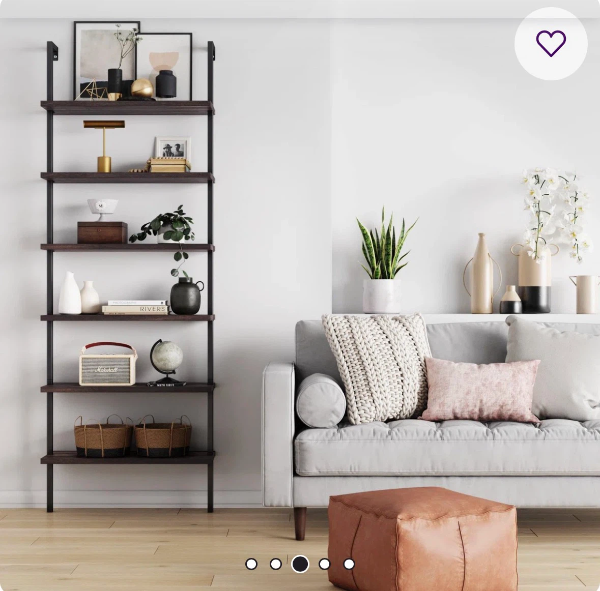 Lark Manor Vallon 6-Tier Ladder Bookcase – Like New