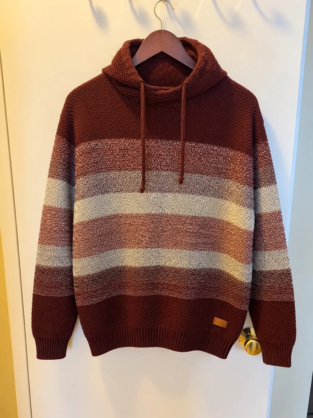 Men’s Striped Knit Hoodie