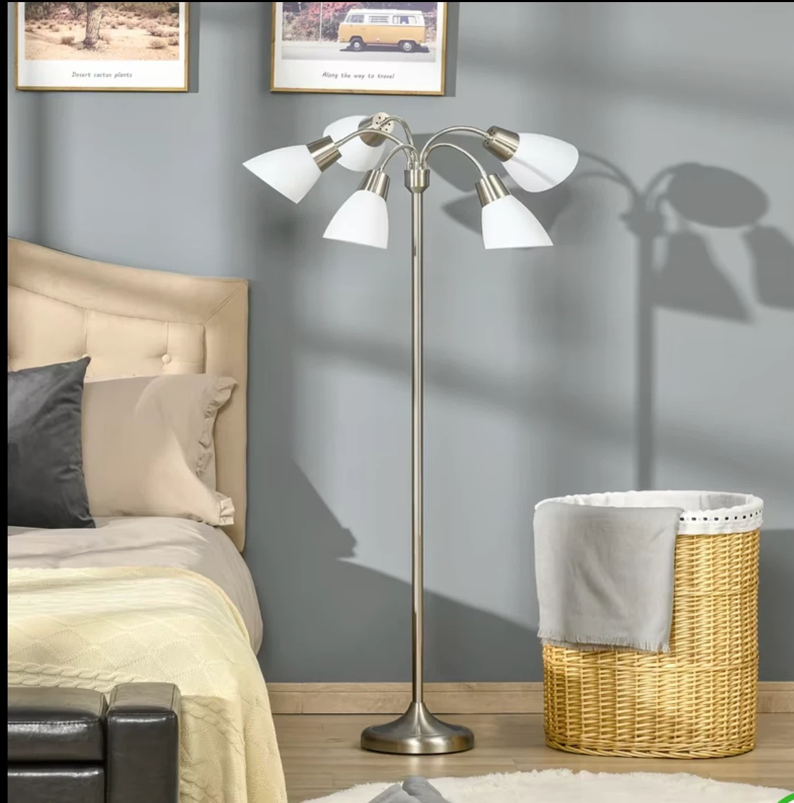 Modern Tree Floor Lamp with 5 Flexible Shades - photo 5