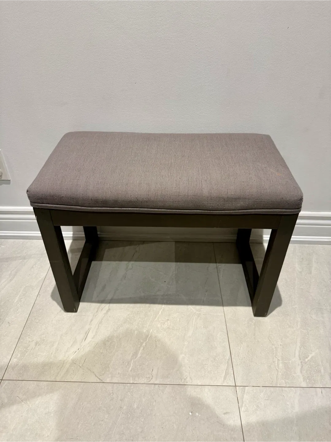 Bouclair Wooden Bench with Upholstered Seat - photo 2