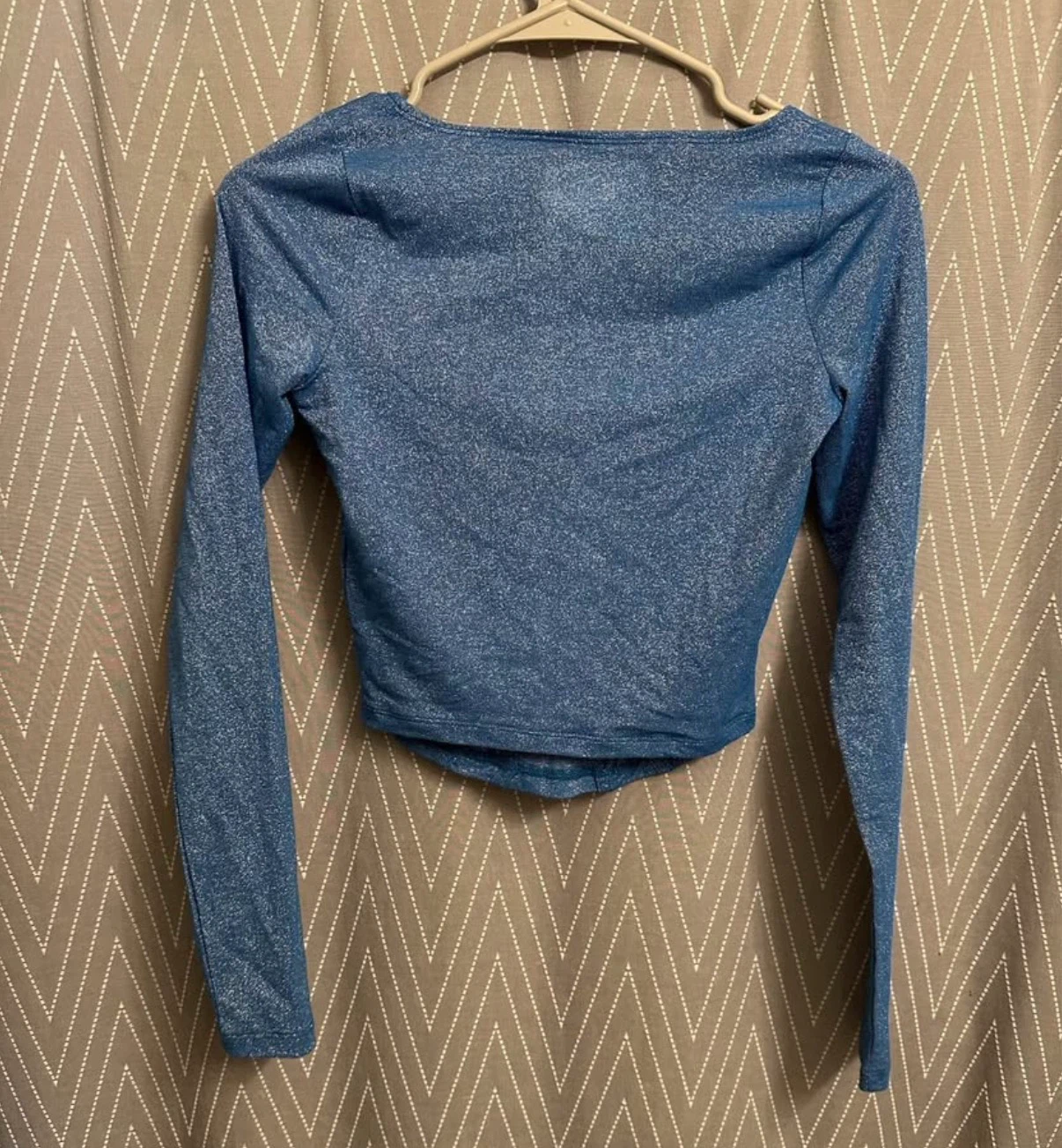 Hollister Glitter Long Sleeve Corset Top - photo 3