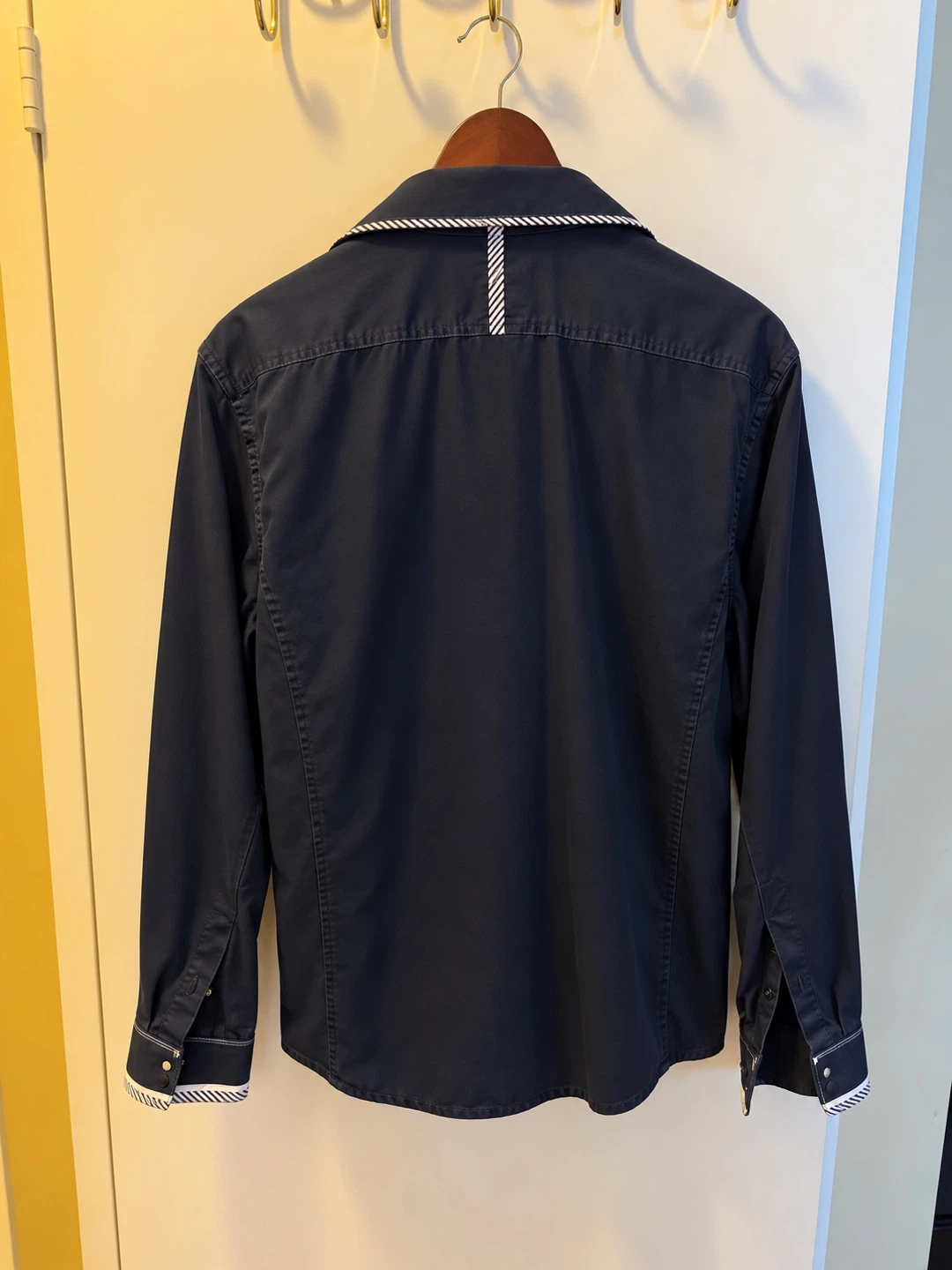 100% Cotton Navy Button-Down Shirt - photo 2