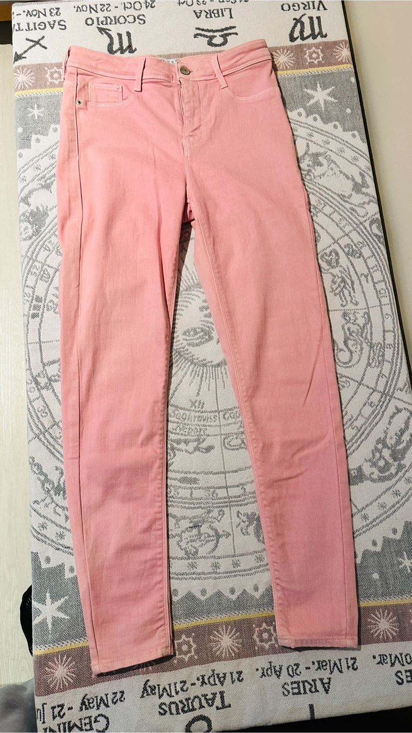 Zara Basic Pink Denim Jeans