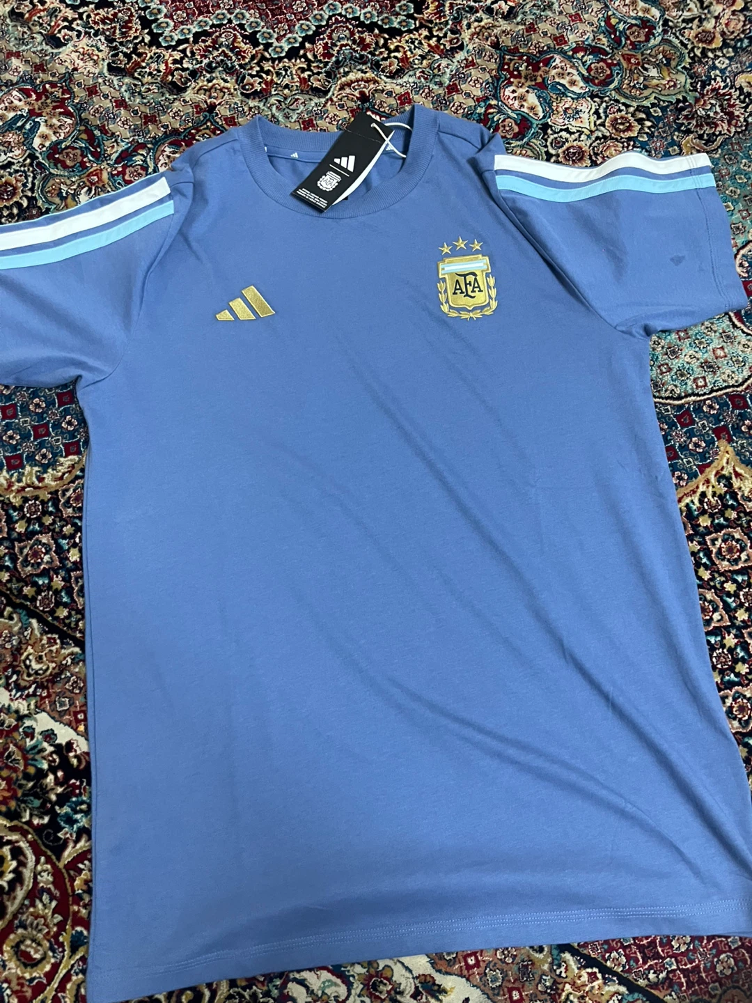 Adidas Argentina TShirt Blue Size XL in kids 14 to 15 years old