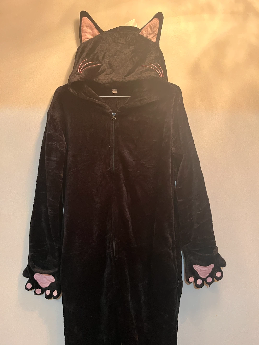 NEW Black Cat Onesie Costume with front and back zipper - photo 2