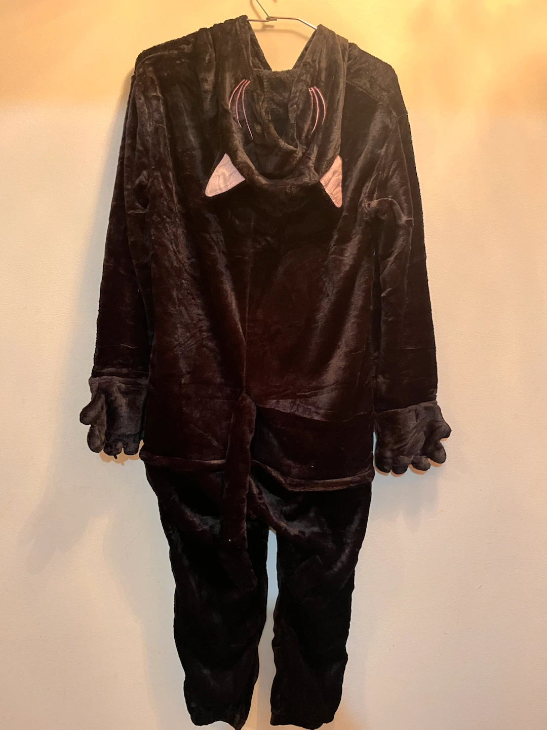 NEW Black Cat Onesie Costume with front and back zipper - photo 3