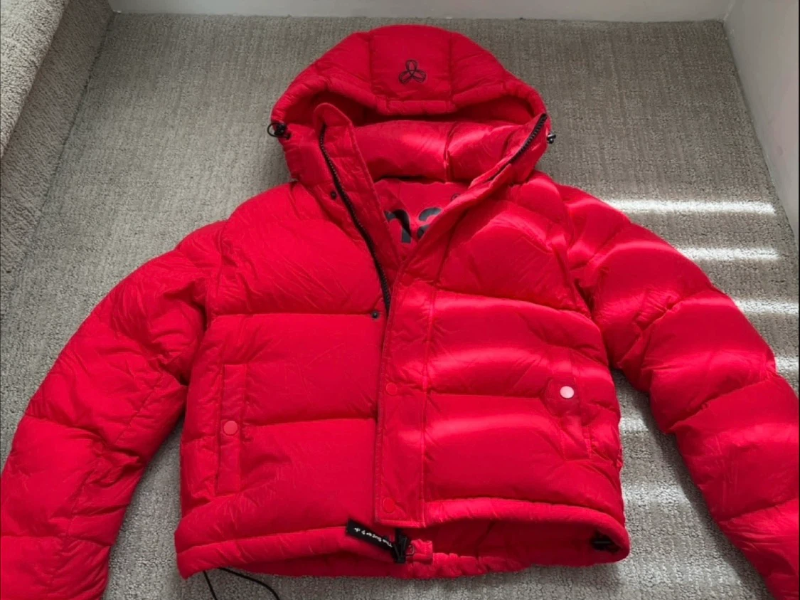 TNA The Super Puffer jacket XXS - Red (goose jacket)