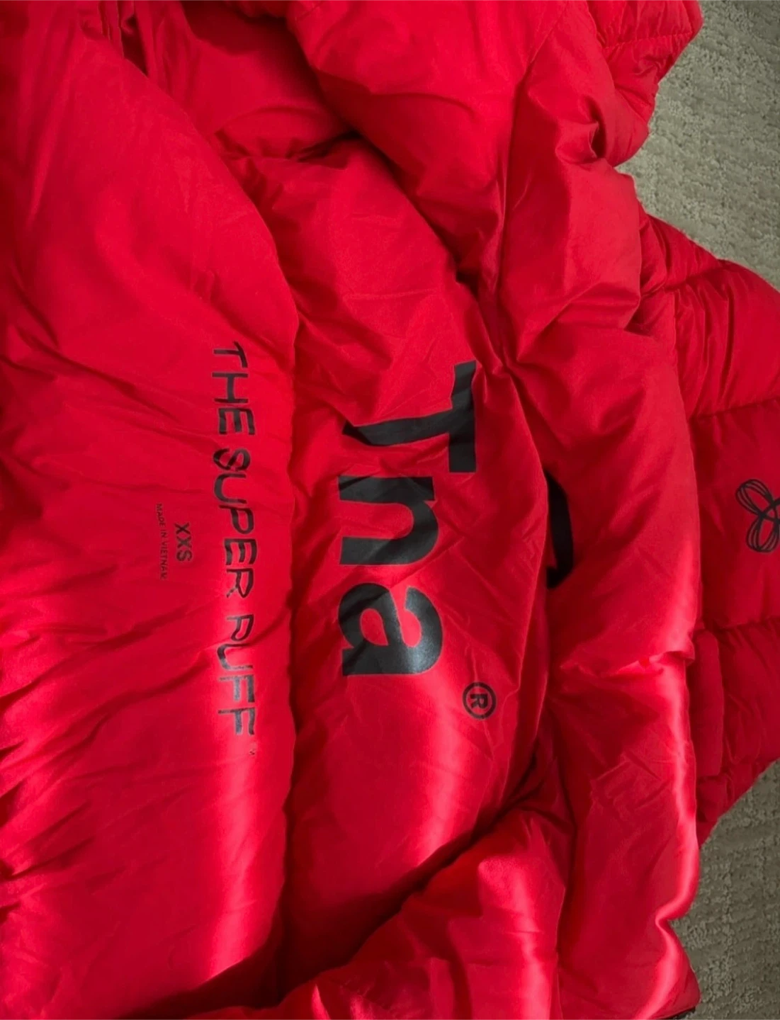 TNA The Super Puffer jacket XXS - Red (goose jacket) - photo 3
