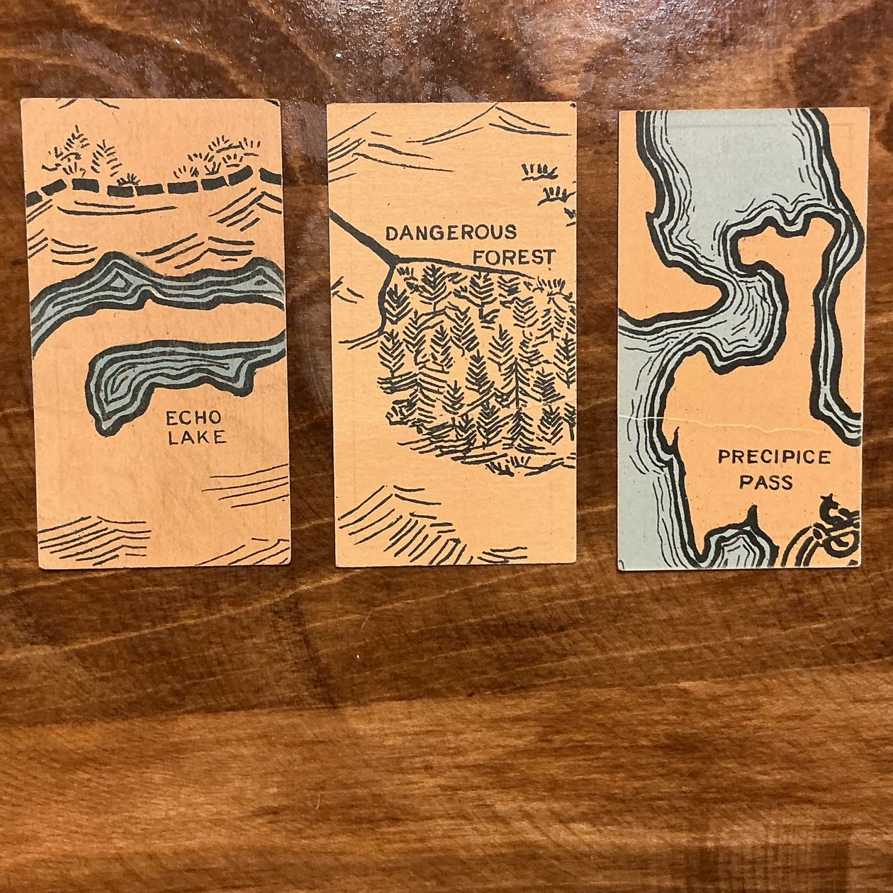 Rare 1926 J..S. Fry & Sons Treasure Island Map Cards 6, 8 & 16