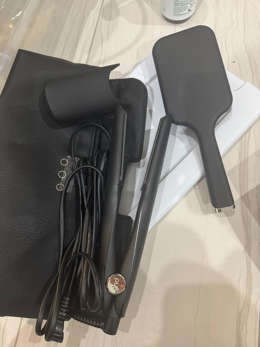 ghd hair straightener and paddle brush set