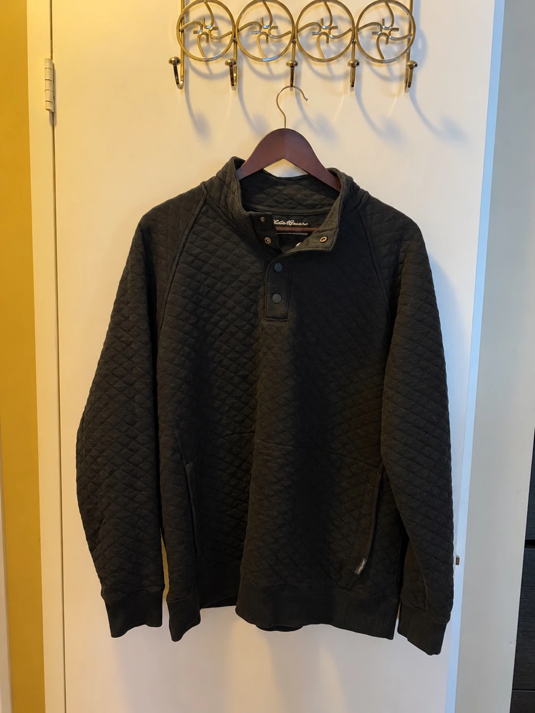 Eddie Bauer Men's Quilted Snap-Neck Pullover
