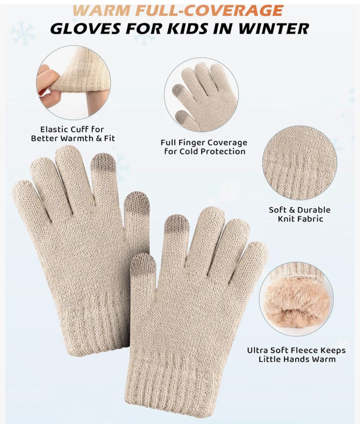 Kids Winter Beanie, Scarf, and Glove Set - photo 3