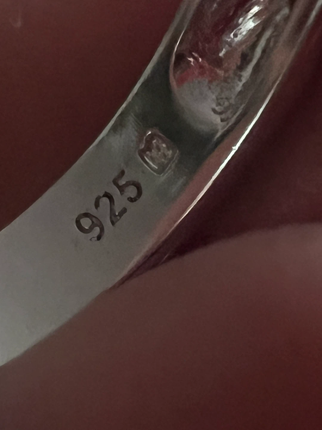 Multi-Colored V-Shaped 925 Silver Ring - photo 5