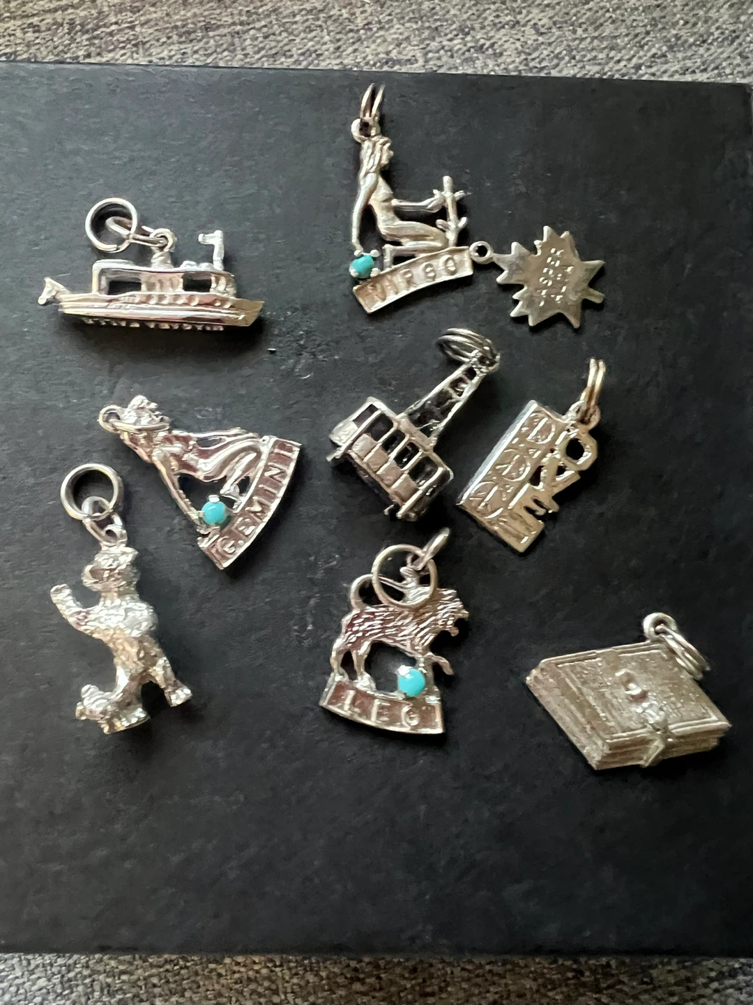 Set of 16 Sterling Silver Charms 5 dollars each