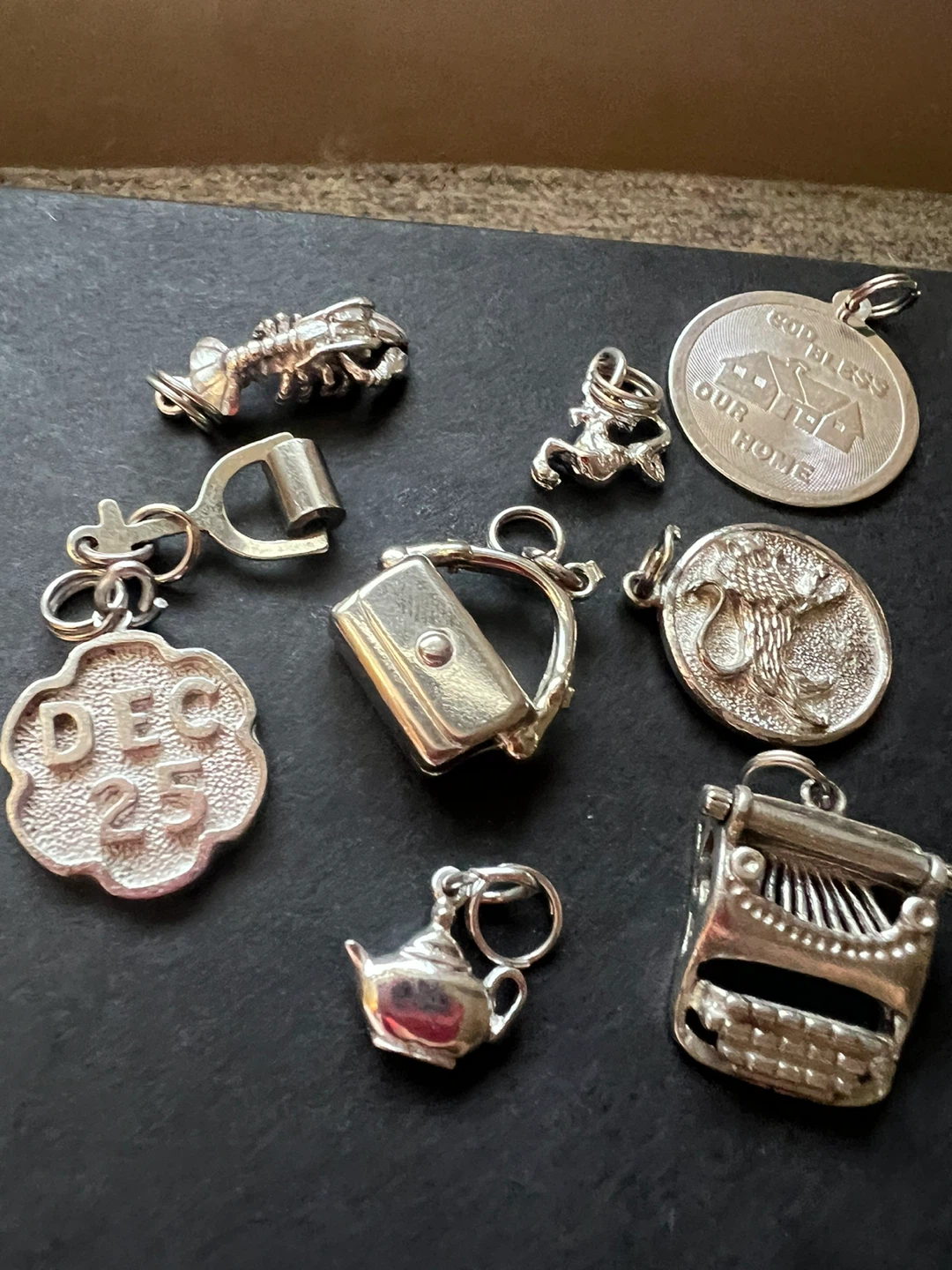 Set of 16 Sterling Silver Charms 5 dollars each - photo 5