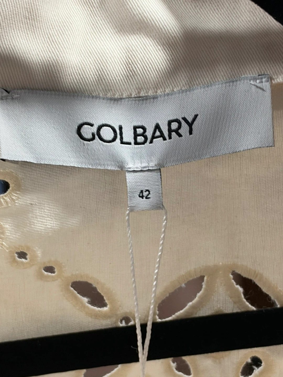 Golbary Eyelet Blazer in White Size 42 NWT - photo 4