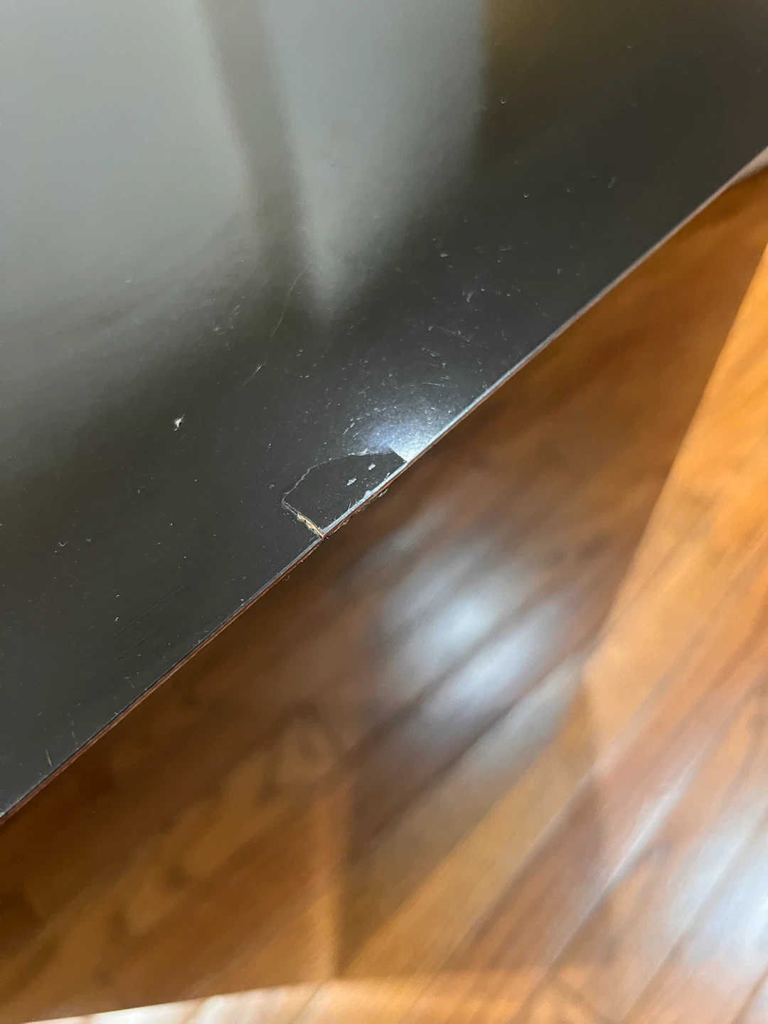 Glossy Black Geometric Pedestal Side Table — Art Deco–Inspired - photo 4
