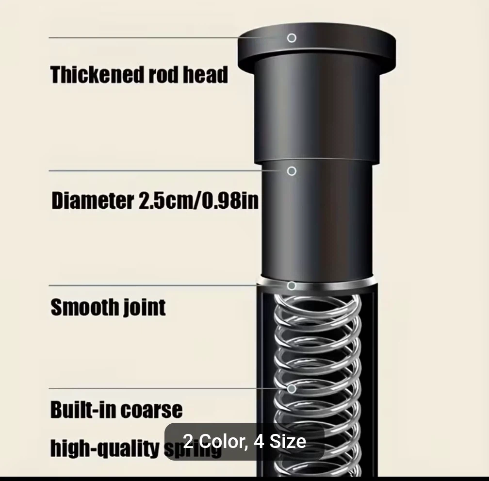 No - Drill Black Telescopic Tension Rod - photo 5