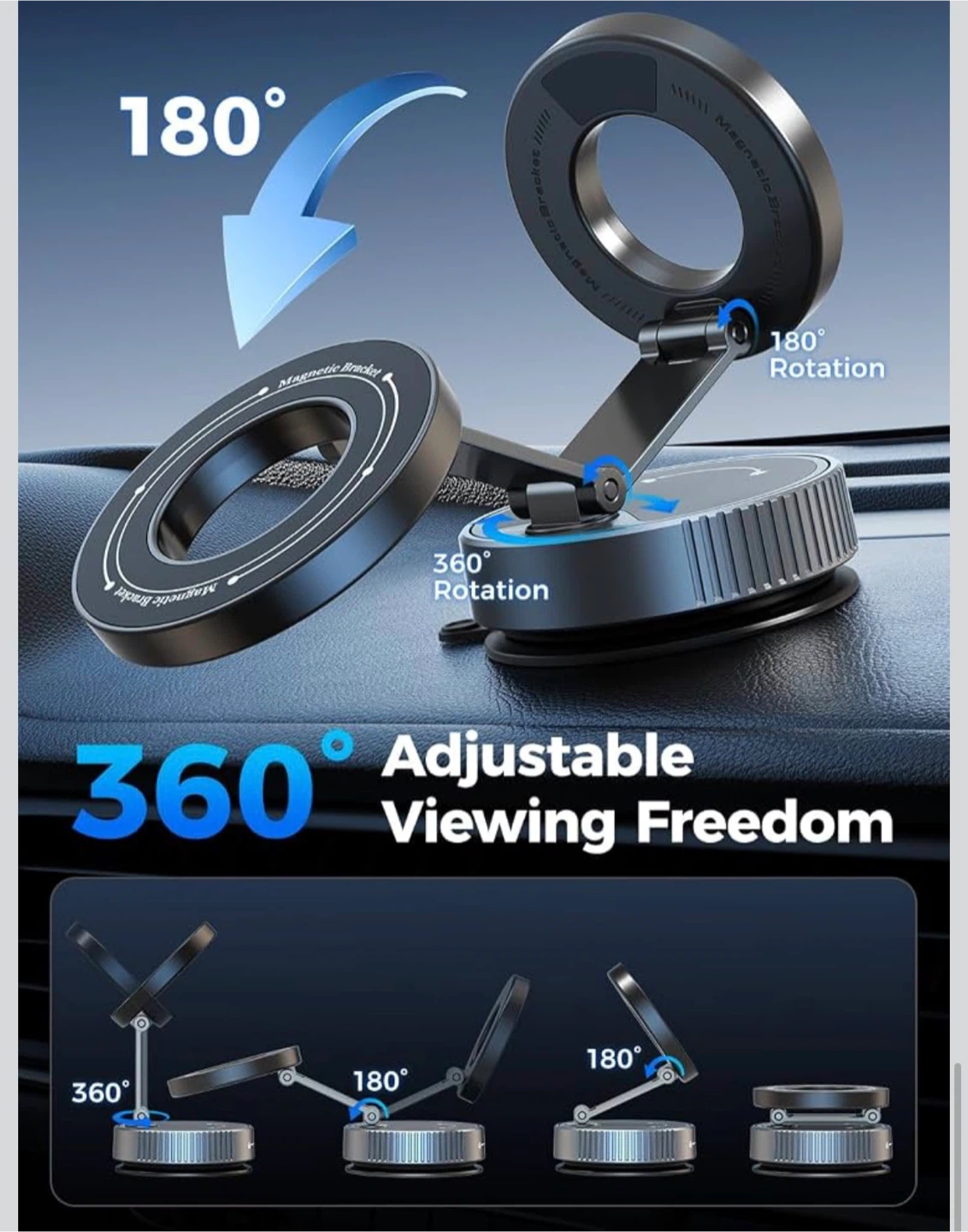 Magnetic Car Phone Mount with Nano Suction - photo 5