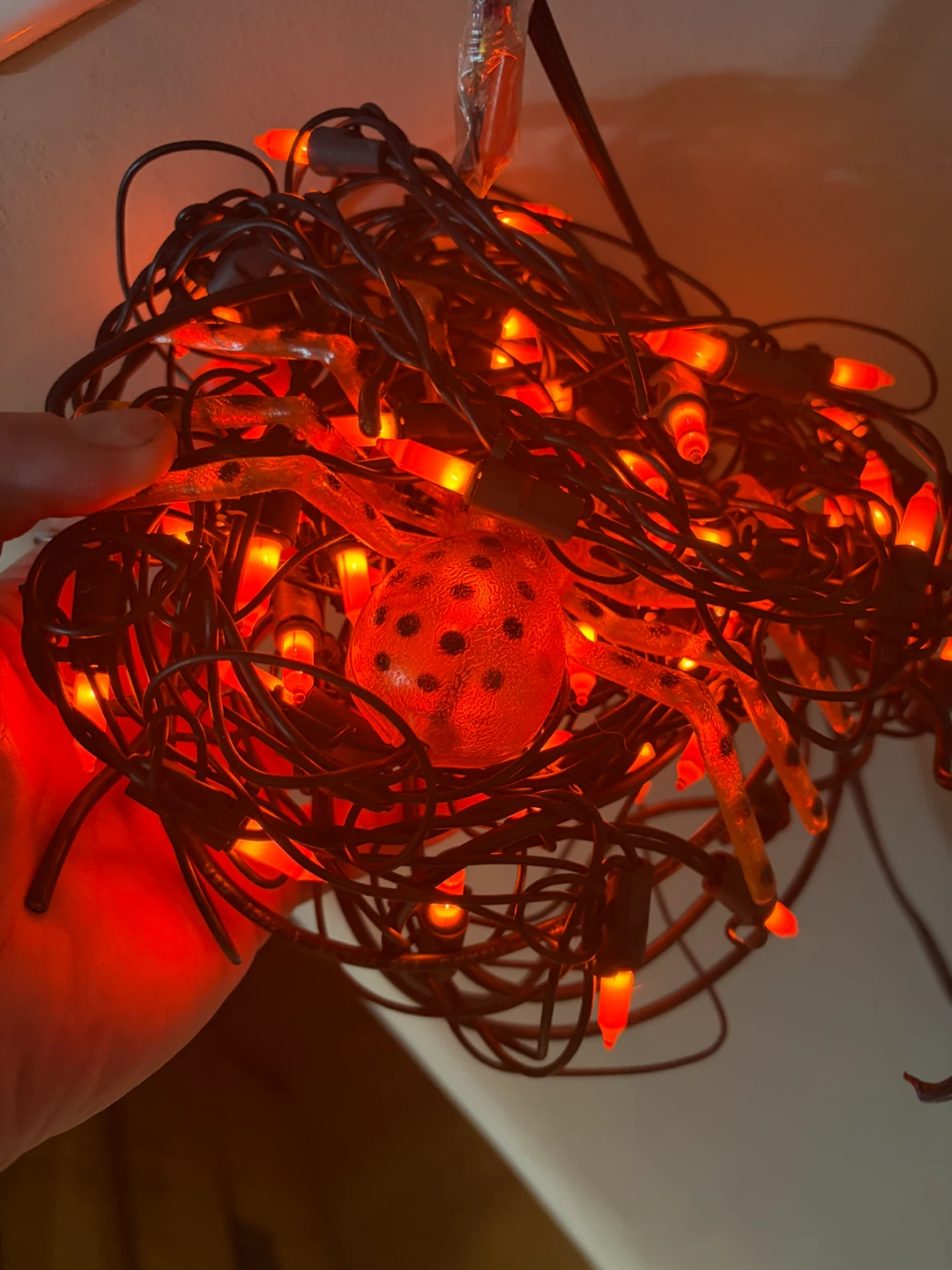 Lighted Spider Web with Spider Halloween Decoration - photo 3