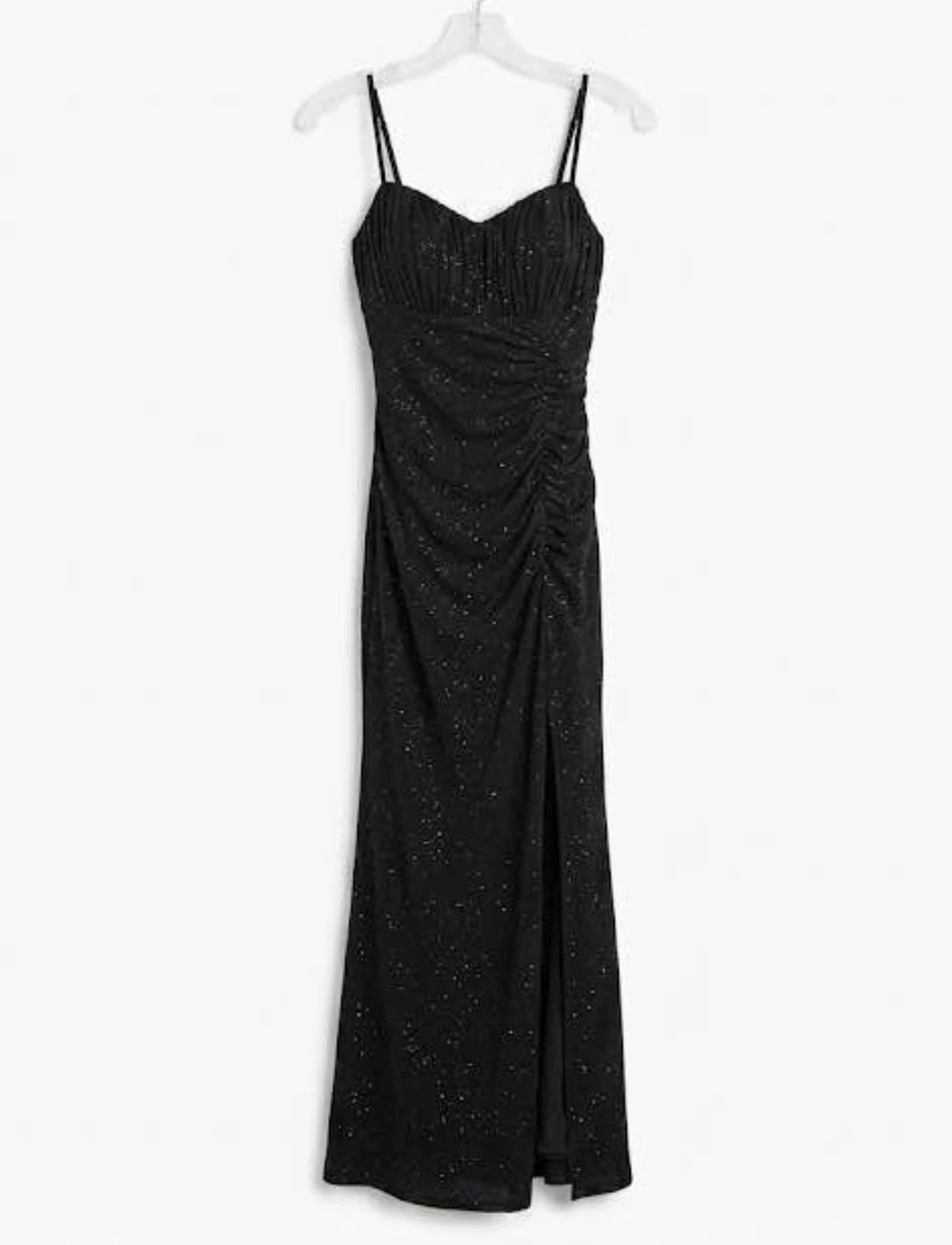 Torrid Black Glitter Ruched Maxi Dress