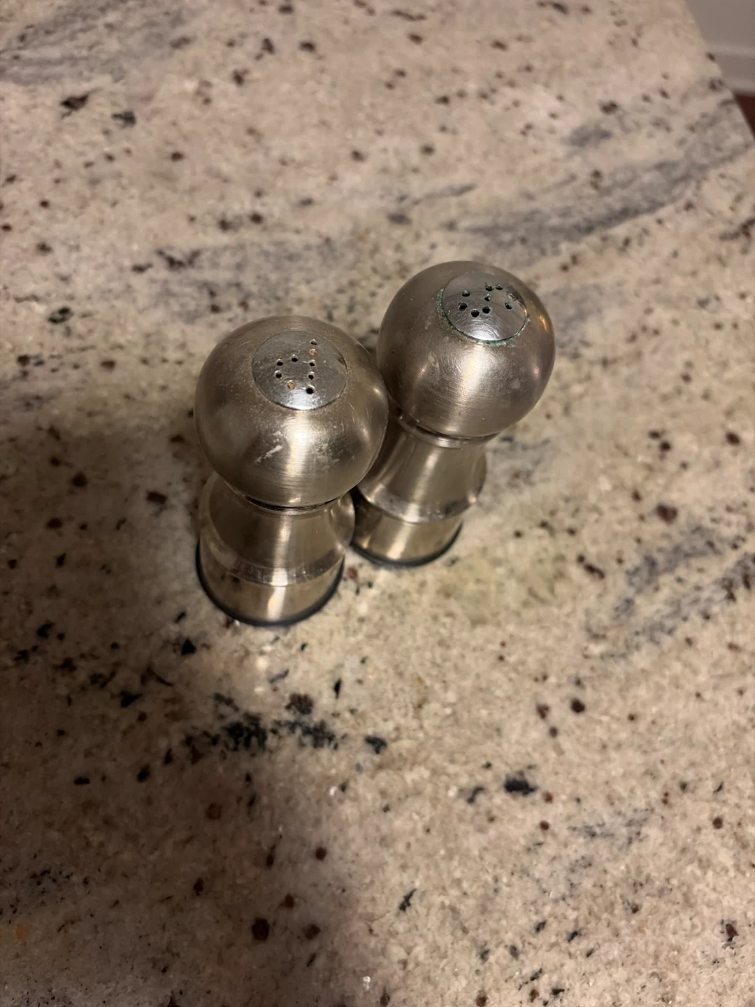 Brushed Metal Salt and Pepper Shakers - photo 2