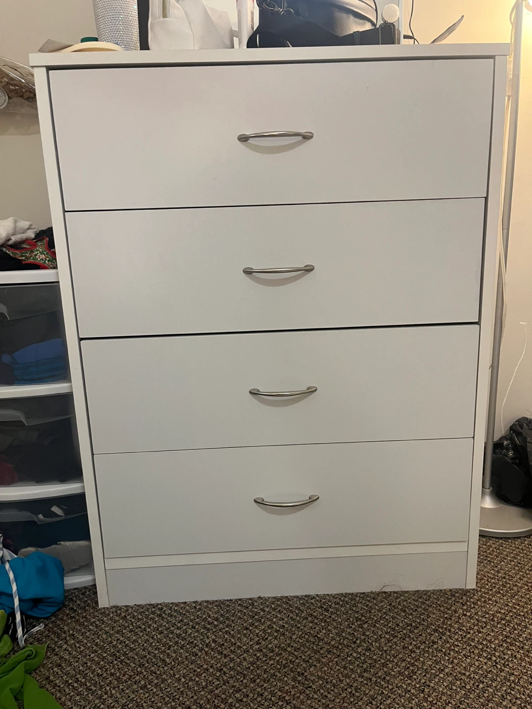 White 4-Drawer Dresser - photo 2