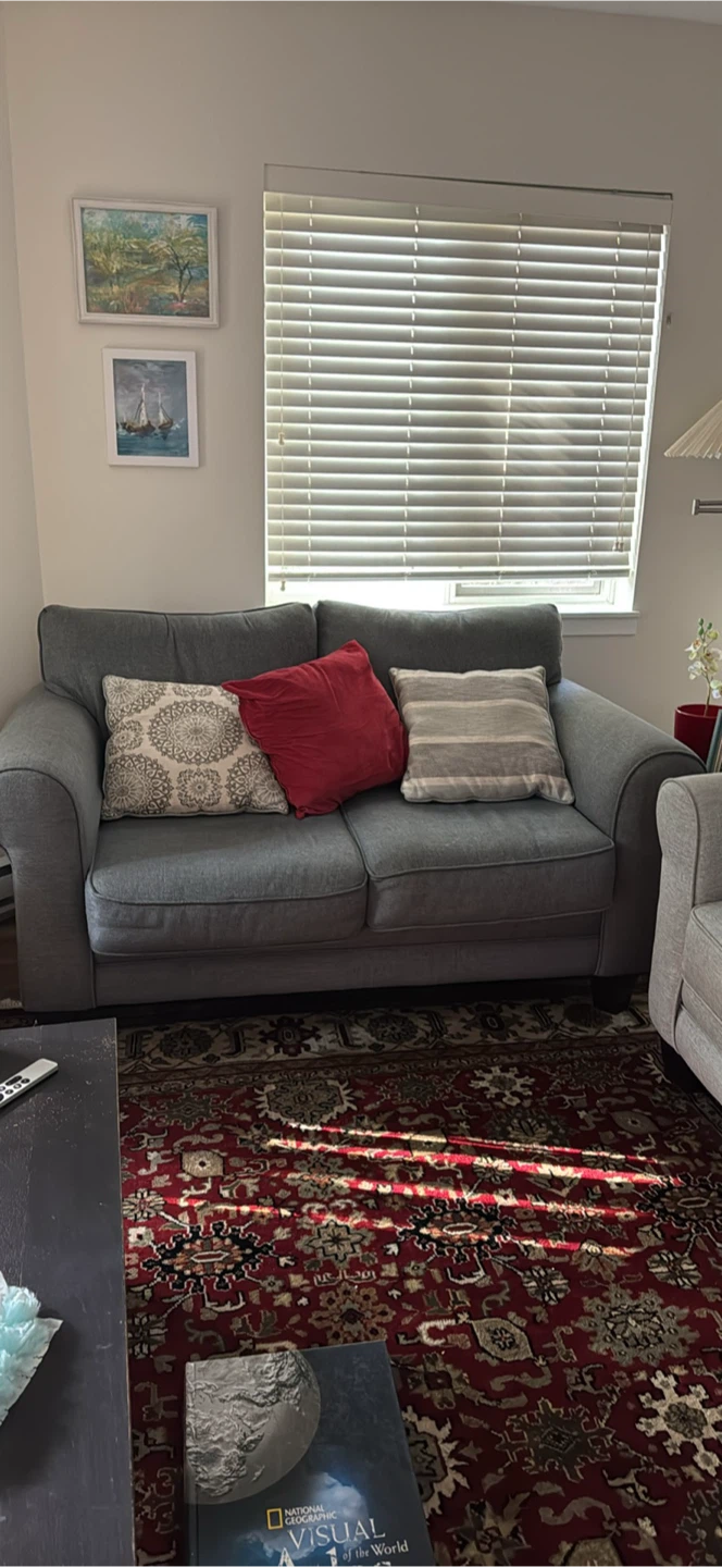 Three seater and a love seat with a coffee table - photo 2