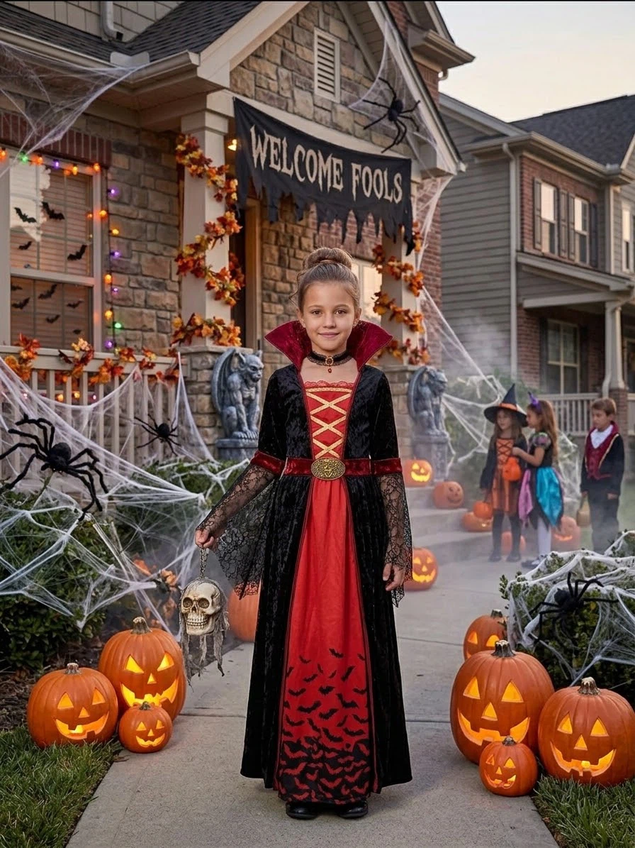 Girls Vampire Halloween Costume - photo 3