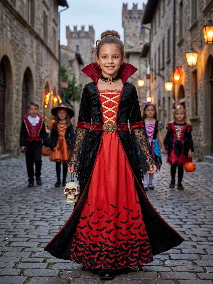 Girls Vampire Halloween Costume - photo 4