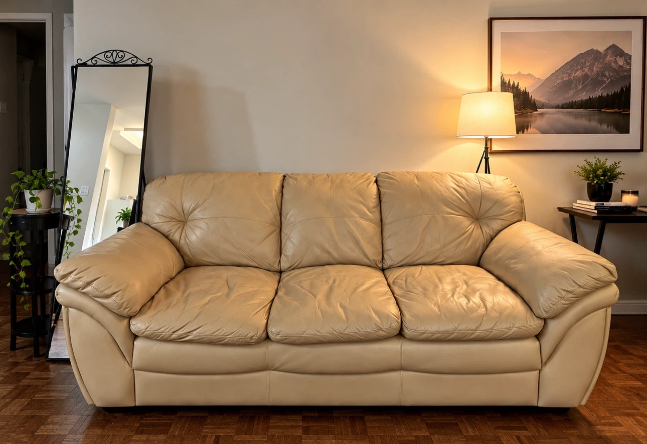 Leather 3-Seater Sofa – Excellent Condition