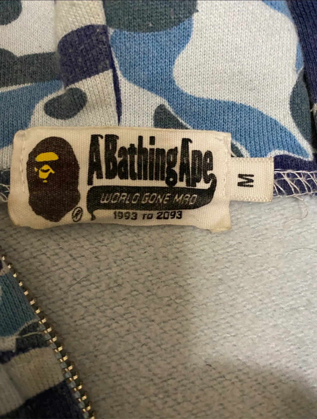 A Bathing Ape Blue Camo Shark Full Zip Hoodie - photo 3