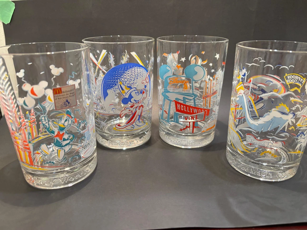 Set of 6 McDonald's Walt Disney World Glasses