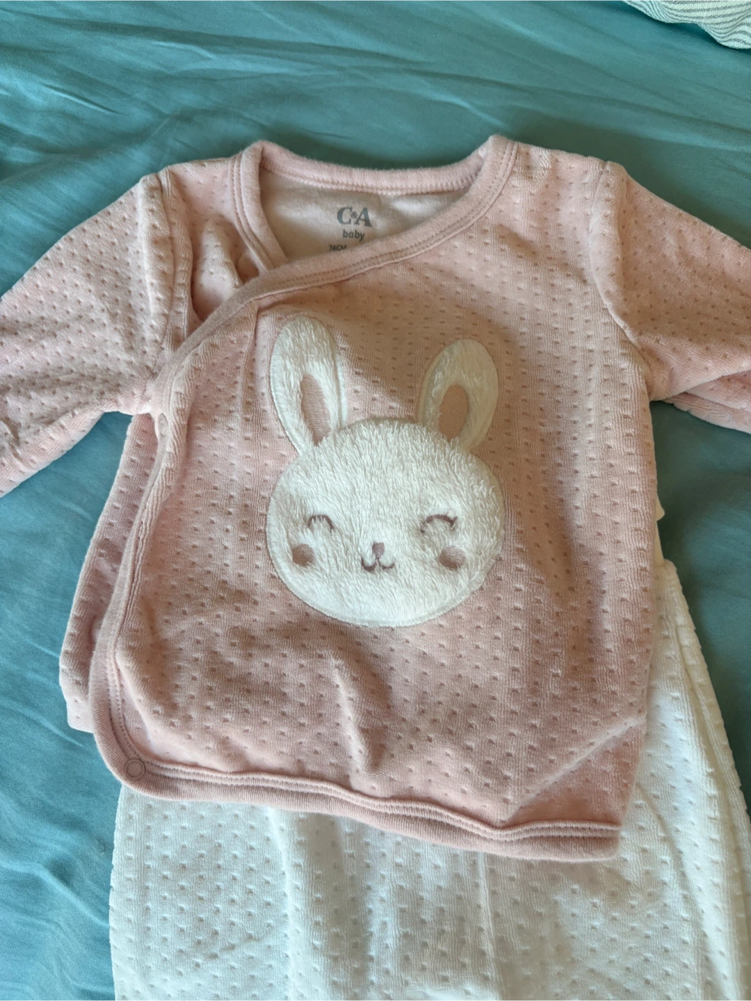 NWOT C&A baby bunny outfit 6-9 months