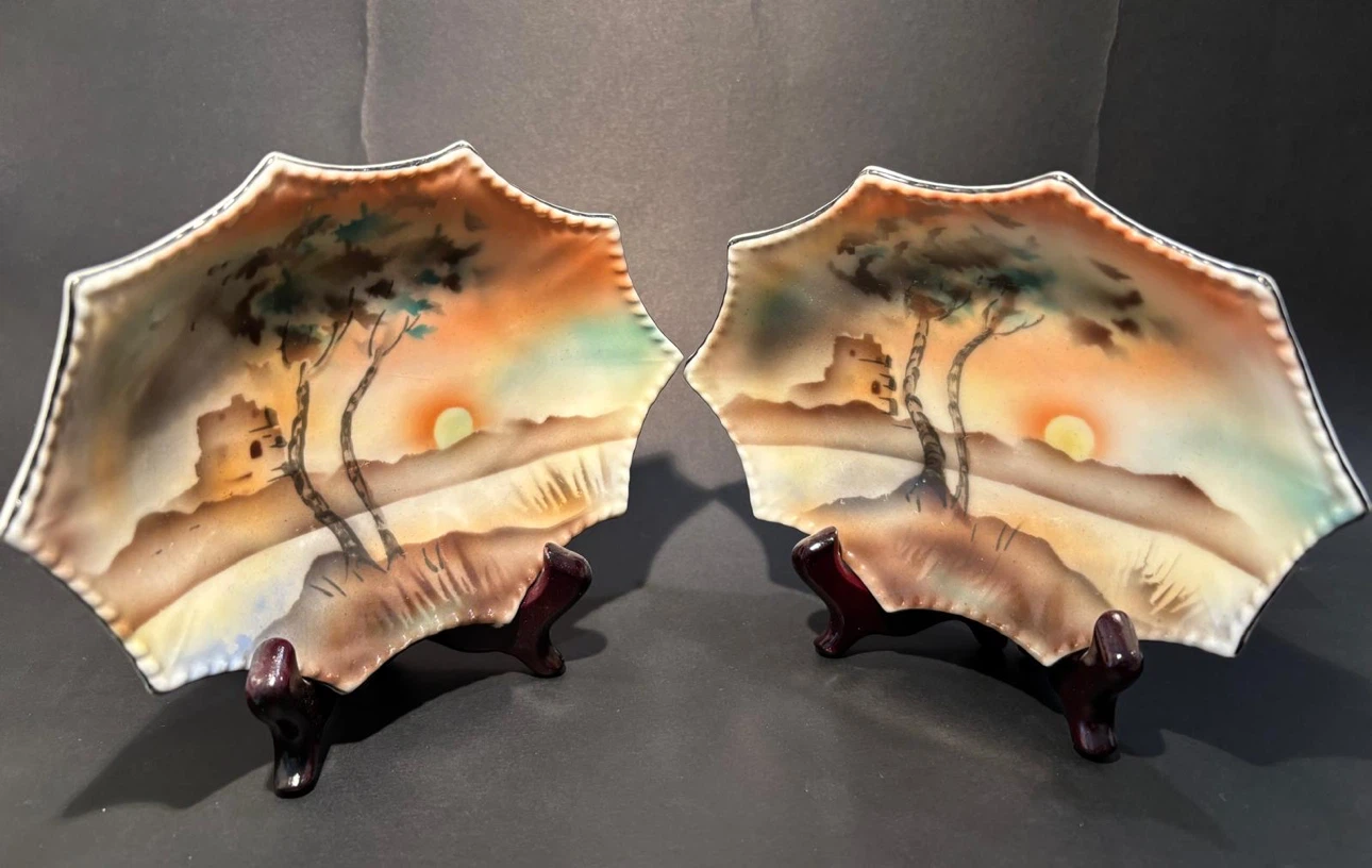 Two Vintage The Gloria Germany Porcelain Dishes