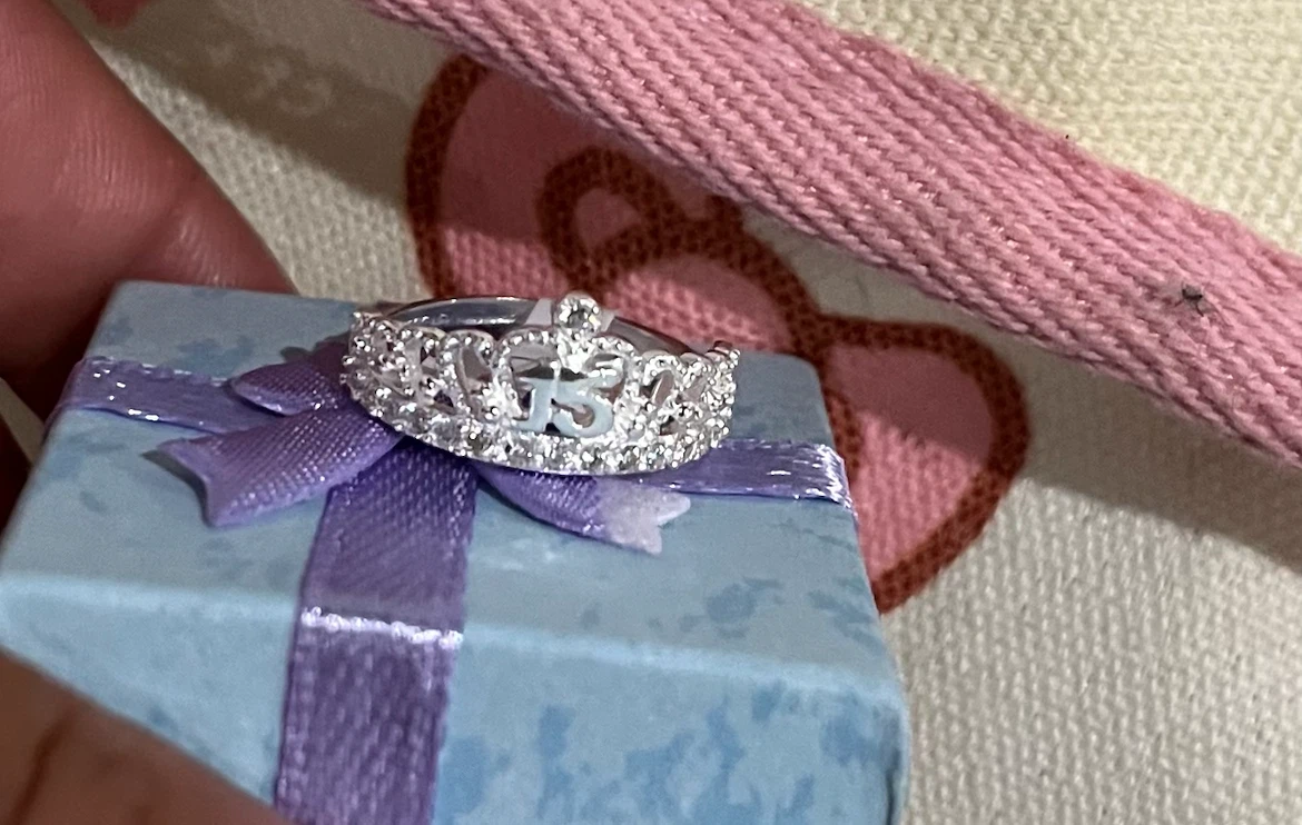 Silver-Tone Crown Ring Size 15 - photo 2