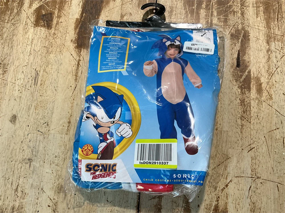 Sonic the Hedgehog Hooded Costume - Small - New - photo 2