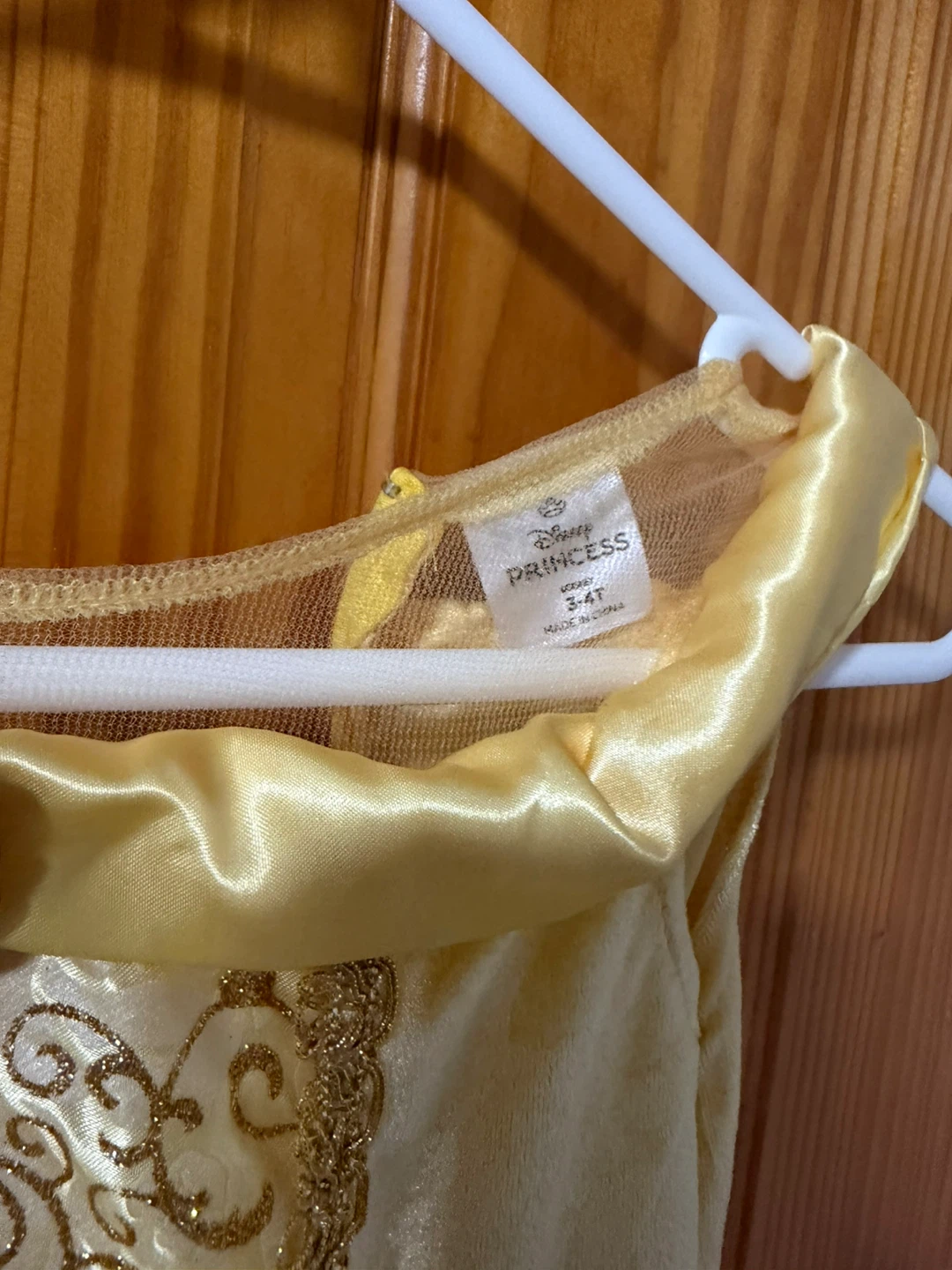 Disney Princess Belle Costume Dress 3-4T - photo 2