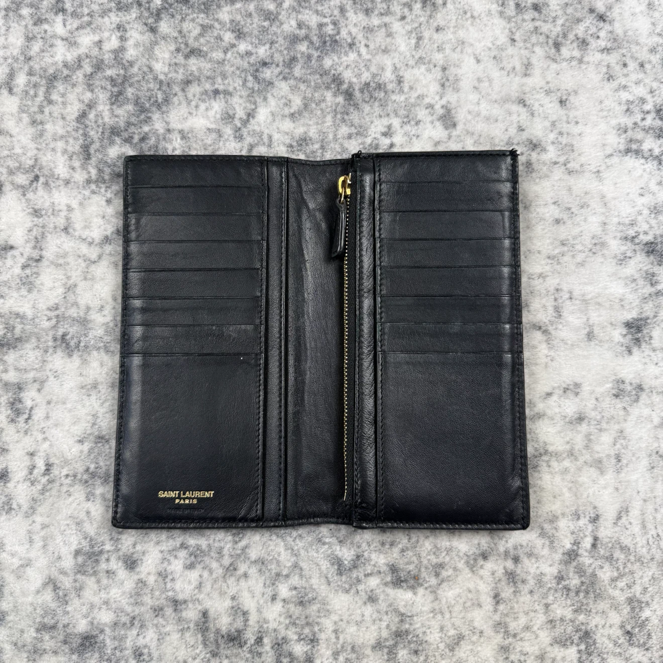 Saint Laurent Croc Embossed Leather Long Wallet - photo 5