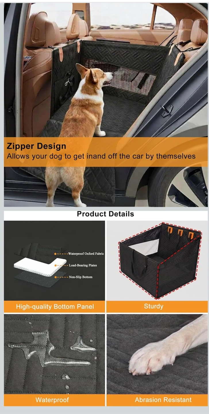 Hard bottom Extended Dog Car Seat Protector - photo 2