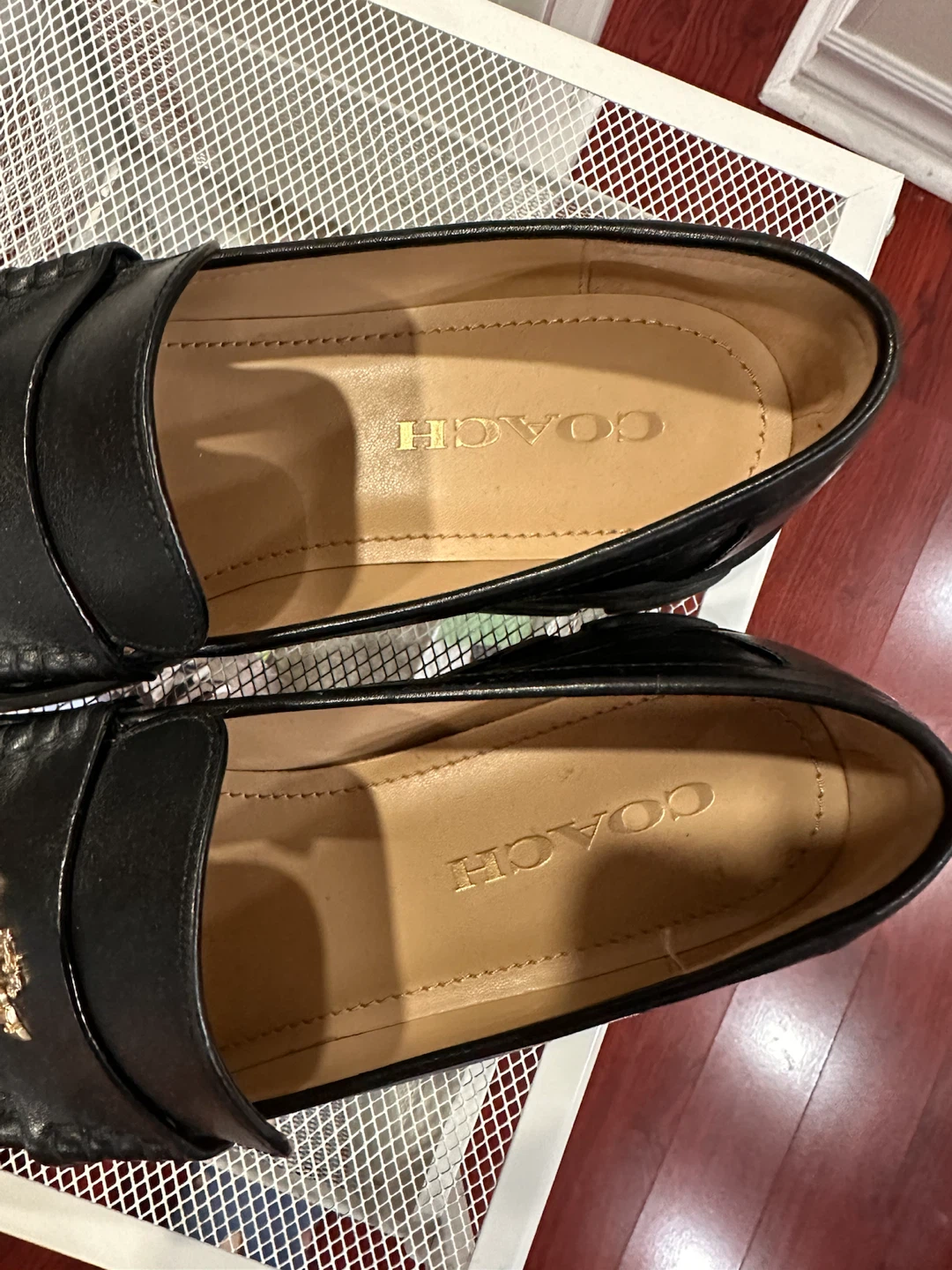 Coach Black Leather Loafers Size 6 - photo 4